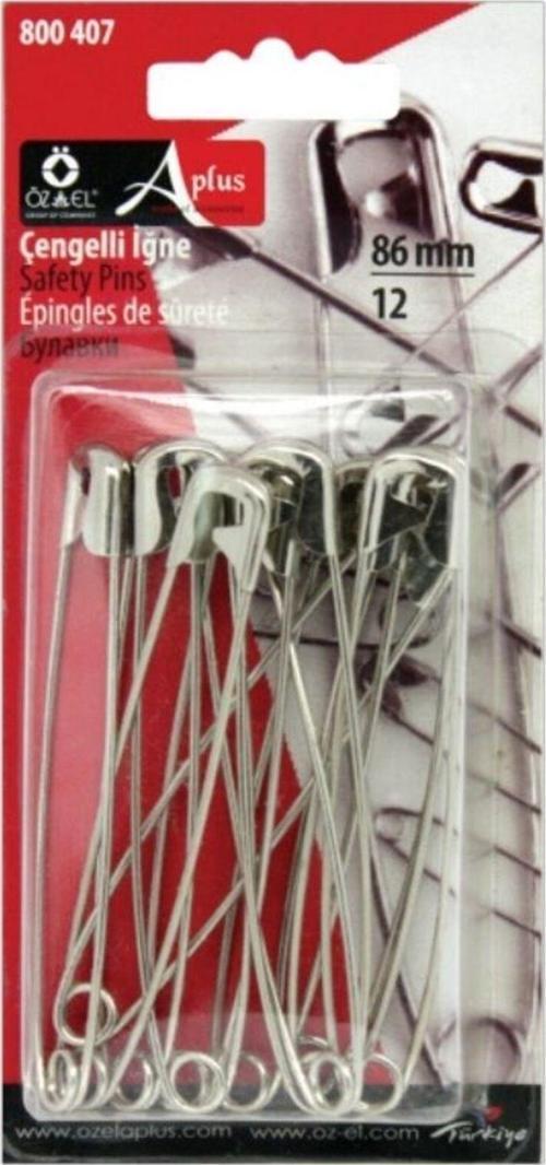 Büyük Boy Çengelli İğne Seti 86 Mm 12 Adet 800 407