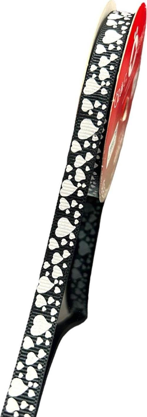 Kalp Baskılı Gogren Kurdele, Paketlik Kurdele 1 Cm 5 Mt 140 004