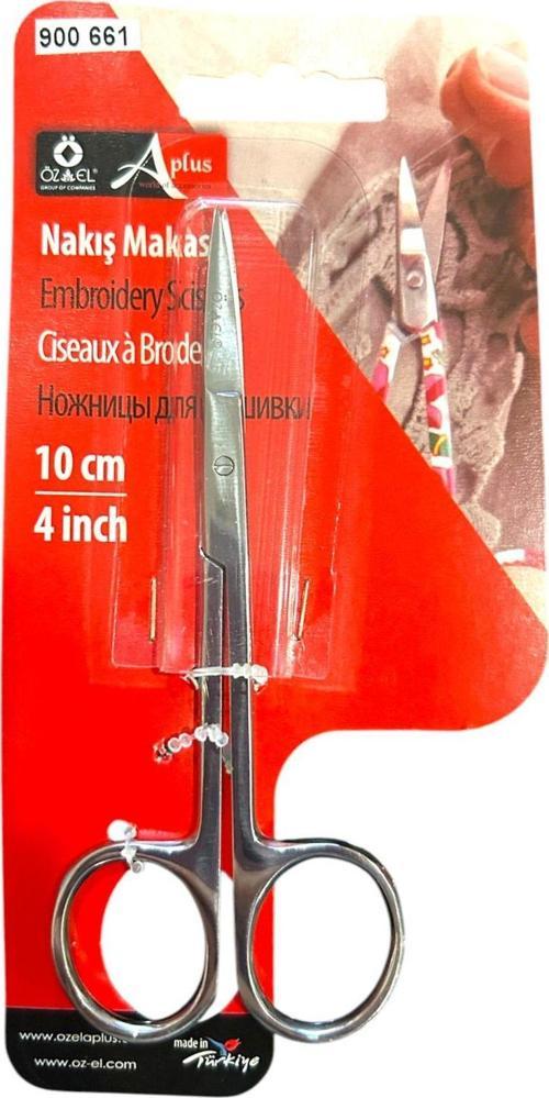 Düz Uçlu Nakış Makası,Paslanmaz Çelik Makas, Çok Amaçlı Makas 10 Cm 4 Inch 900 661