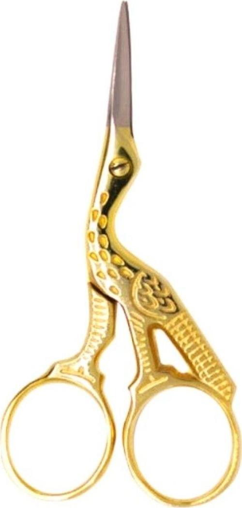 Kuğu Şeklinde Söz Nişan Makası, Altın Rengi Makas, Nakış Makası 10 Cm 900 658