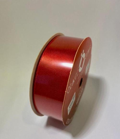 Kırmızı Saten Kurdele, Yılbaşı Süslemesi Için Paketlik Kurdele 2,5 Cm 5 Mt 135 050