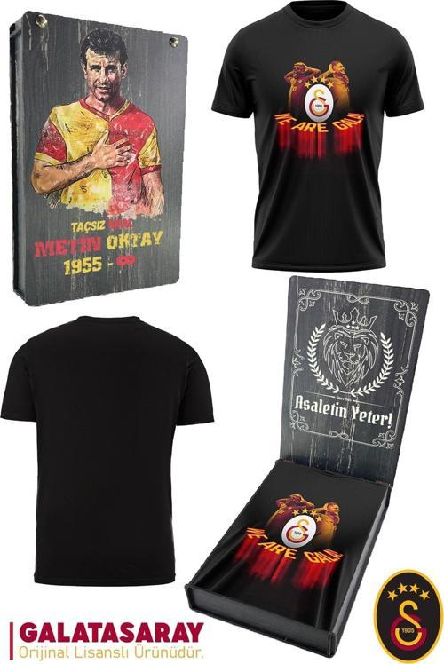 Orijinal Lisanslı We Are Gala T-Shirt Metin Oktay Baskılı Hediyelik Ahşap Kutulu