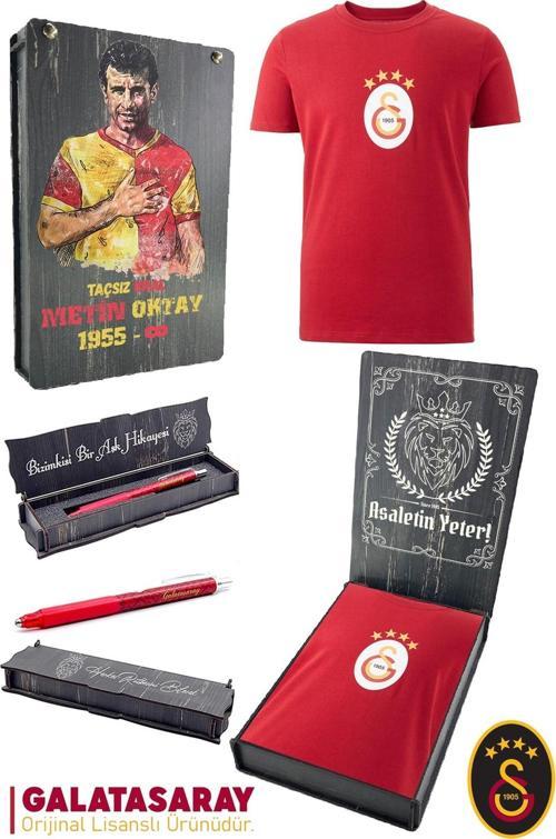 Orijinal Lisanslı Arma T-Shirt + Uçlu Kalem Set Hediyelik Ahşap Kutulu