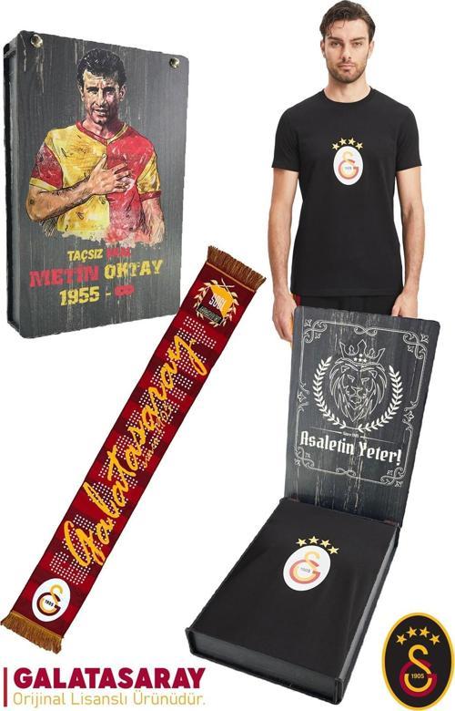 Orijinal Lisanslı Arma T-Shirt + Şal Kaşkol Set Hediyelik Ahşap Kutulu