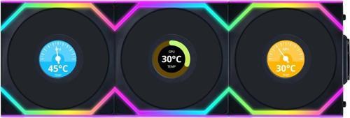 UNI FAN SL WIRELESS LCD 3x120mm Siyah Kasa Fanı (G99.12SLLCD1W3B.00)