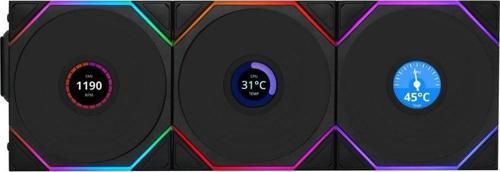 UNI FAN TL WIRELESS LCD 3x120mm Siyah Kasa Fanı (G99.12TLLCD1W3B.00)
