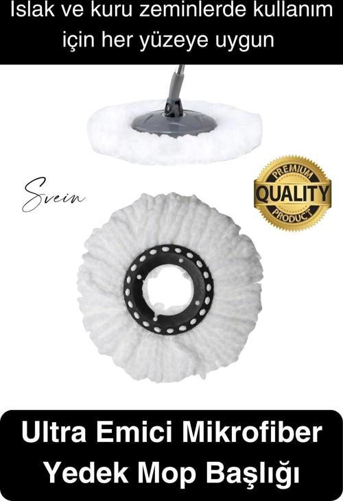 Ultra Emici Yedek Mop Başlığı Mikrofiber Paspas Püsküllü Temizlik Fayans Parke Laminant Silme Bezi