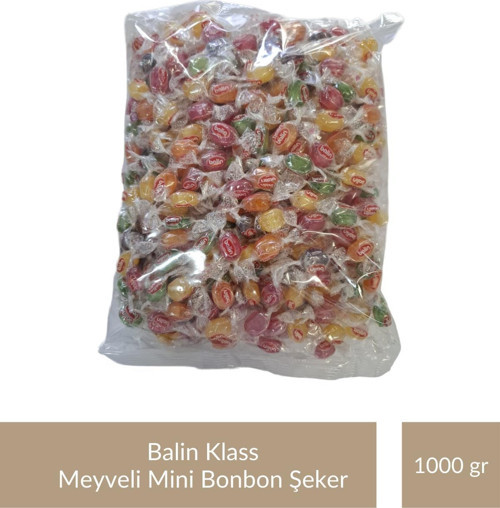 Balin Poşet Klass Meyveli Mini Bonbon Şeker 1000 gr