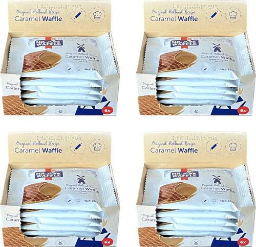 MR.WAFFLE Caramel Waffle 26 gr 6 lı Kutu x 4 Adet  