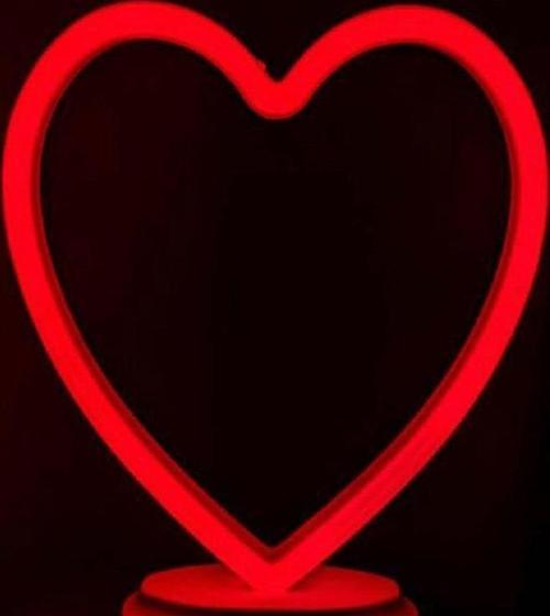 2 ADET KIRMIZI KALPLİ LED IŞIK SEVGİLİER GÜNÜNE ÖZEL IŞIK DECOR HEART RED LED LİGHT PİLLİ LED IŞIK