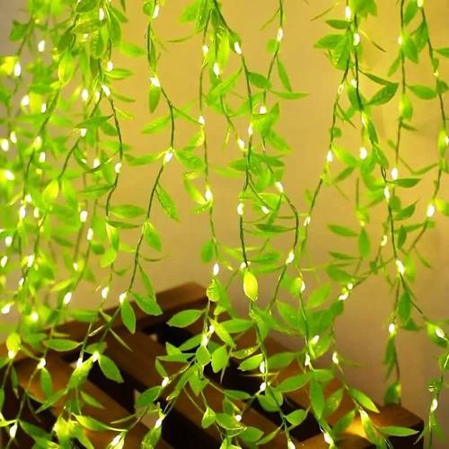 VIP KALİTE SALKIM YAPRAK LED IŞIK GÜN IŞIĞI LED SALKIM SARMAŞIK LED IŞIK 3X1 METRE 180 LED MODLU