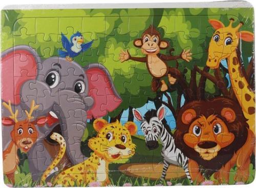 80 Parça  Çocuk Puzzle Hayvanlar Alemi