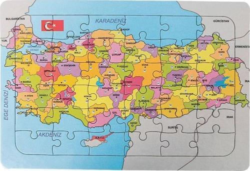 Eğitici Puzzle Türkiye Haritası+ İnsan Vücudu 2 'Li Set Ölçü: 25*35 Cm