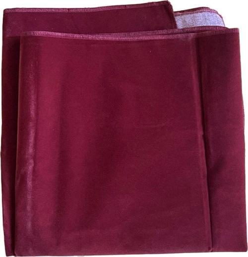 Okey Oyun Masa Örtüsü Ince Kadife Bordo 140 X 140 Cm