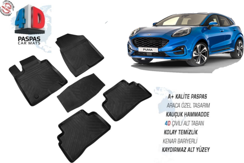 HYUNDAİ KONA ARACA ÖZEL 4D PASPAS OMSA 2018 2019 2020 2021 2022 2023