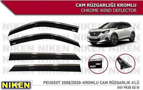 PEUGEOT 2008 2020 2021 2022 2023 2024  KROMLU CAM RĞZGARLIGI NİKEN ARACA ÖZEL