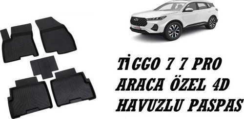 TİGGO 7 7 PRO ARACA ÖZEL 4D HAVUZLU PASPAS 2023 2024 2025