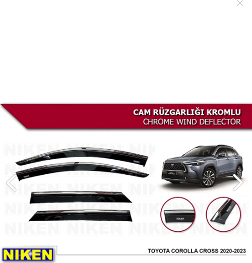 TOYOTA YARİS CROSS 2021 2022 2023 2024 NİKEN ARACA ÖZEL KROMLU CAM RÜZGARLIGI