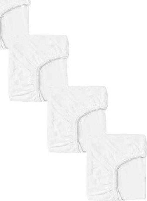 4 Adet 40 x 80 + 10 cm Anne Yanı Lastikli Penye Kumaş Bebek Çarşafı