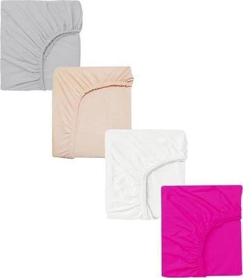 4 Adet 50 x 90 + 10 cm Anne Yanı Lastikli Penye Kumaş Bebek Çarşafı