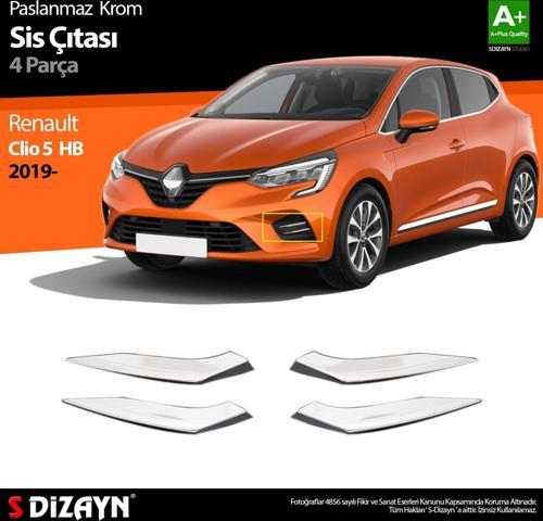 Renault Clio 5 Krom Sis Çıtası 4 Prç. 2019 2020 2021 2022 2023