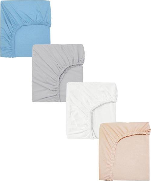 4 Adet 65 x 95 x 10 cm Anne Yanı Lastikli Penye Kumaş Bebek Çarşafı