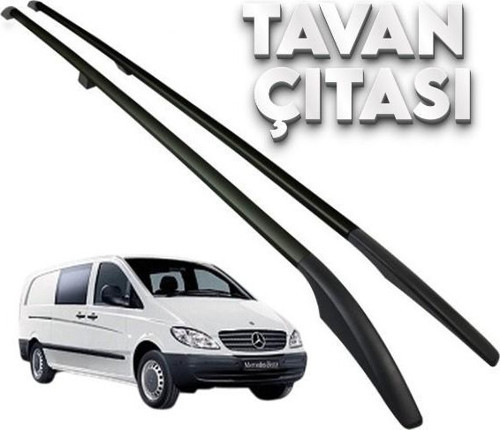 VİTO EXTRA UZUN ŞASE TAVAN ÇITASI SİYAH RENK 2003 2004 2005 2006 2007 2008 2009