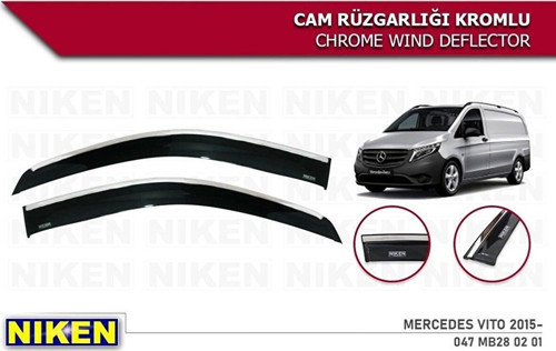 VİTO KROMLU CAM RÜZGARLIĞI ARACA ÖZEL 2015 2016 2017 2018 2019 2020 2021 2022 2023