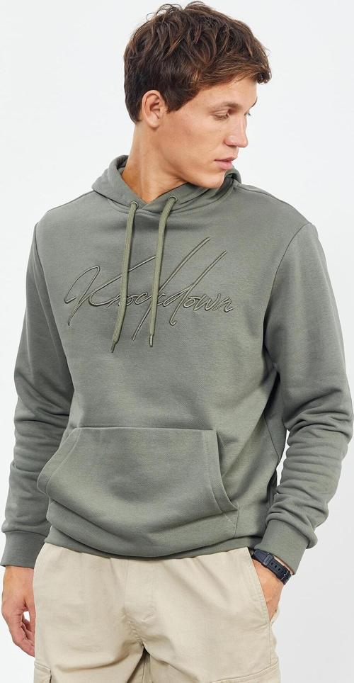 Çağla El Yazısı Nakışlı Kapüşonlu Rahat Form Erkek Sweatshirt - 88007