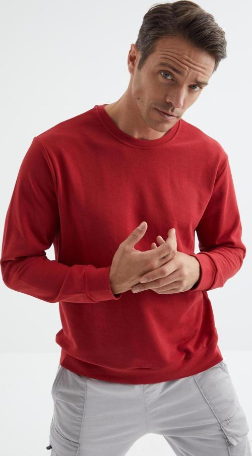 Kırmızı Basic O Yaka Rahat Form Erkek Sweatshirt - 88053