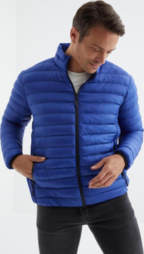 Saks Fermuarlı Standart Kalıp Soğuğa Dayanıklı Erkek Şişme Mont - 88166