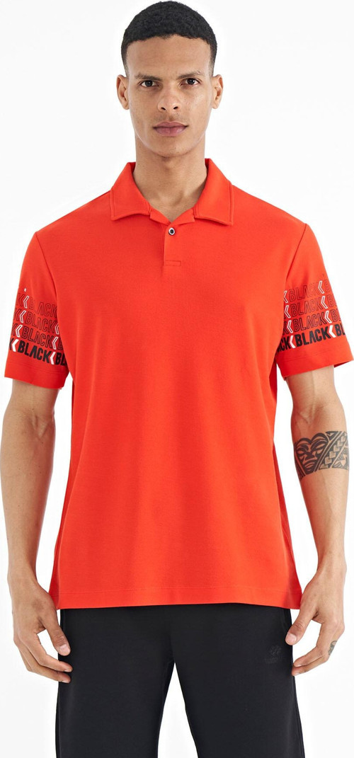 Fiesta Kol Baskı Detaylı Polo Yaka Standart Form Erkek T-shirt - 88240