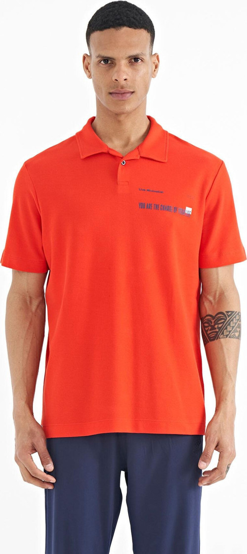 Fiesta Yazı Baskılı Standart Form Polo Yaka Erkek T-shirt - 88236