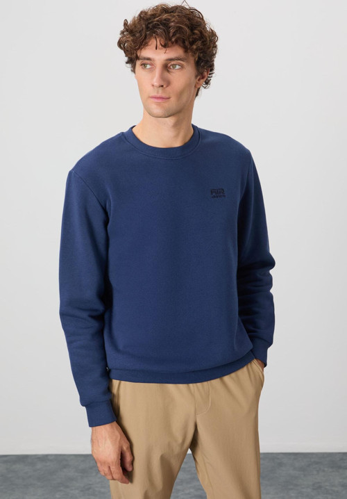 Omar İndigo Şardonlu Erkek Sweatshirt - 88137
