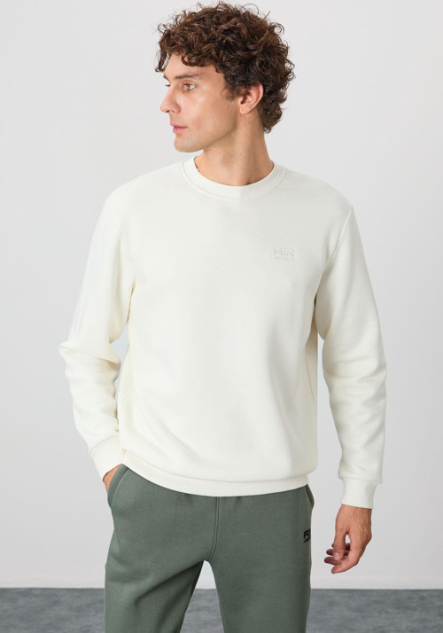 Omar Ekru Şardonlu Erkek Sweatshirt - 88137