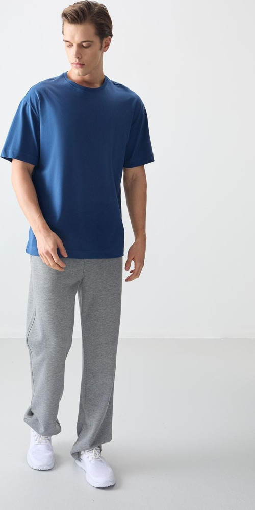 Parlament %100 Pamuk Kalın Yumuşak Dokulu Oversize Fit Basic Erkek T-Shirt - 88353