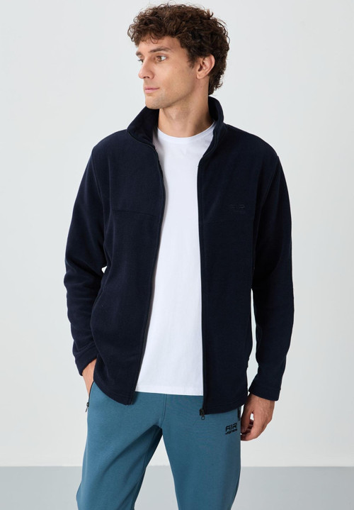 Hardy Lacivert Standart Kalıp Polar Erkek Sweatshirt - 88299