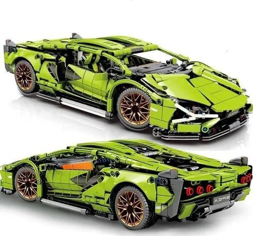 Cyberpunk Tarzı Spor Araba Yapı Blok Modeli 1314 Parça