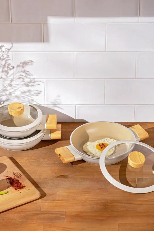 Swiss Cyrstal Sahan Set 6 Parça  Krem