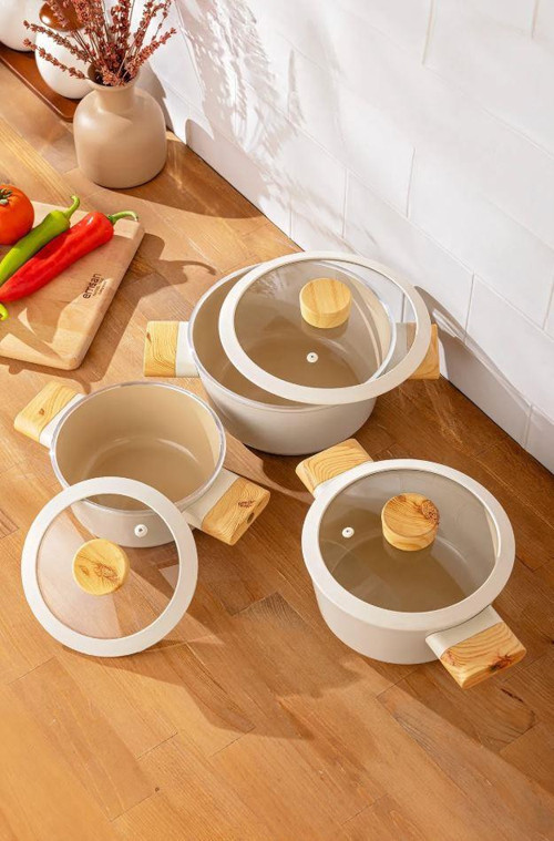 Swiss Cyrstal Midi Set 6 Parça Krem