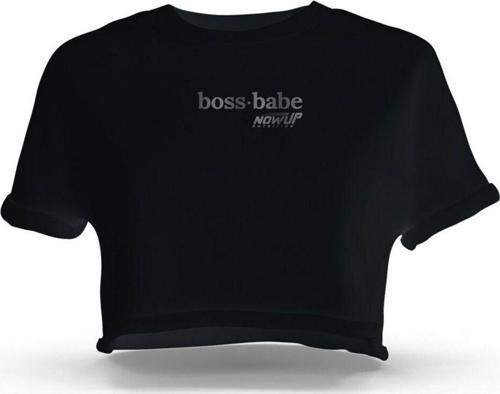 Nowup Nutrıtıon Boss Babe- Siyah Kadın Sporcu Crop