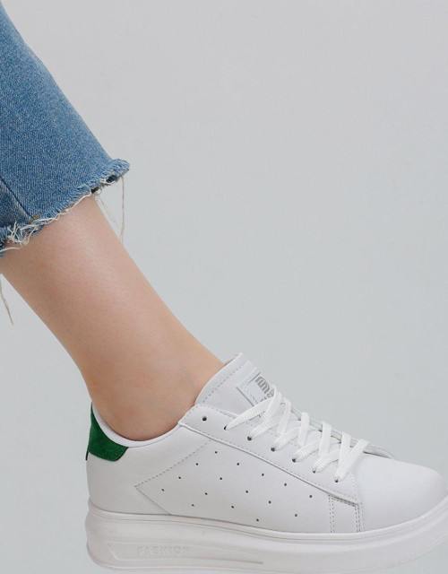 Kadın Sneaker 0156 - Beyaz Yeşil 37