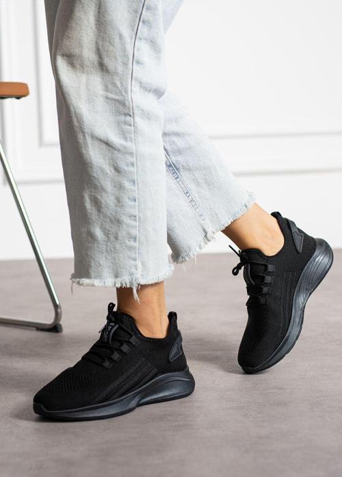 Siyah Unisex Yıkanabilir Rahat Hava Alabilen Kokusuz Triko Spor Ayakkabı Sneaker 015 40
