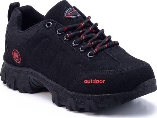 Siyah Kışlık Dayanıklı Bağcıklı Unisex Outdoor Bot Ayakkabı 4054 45