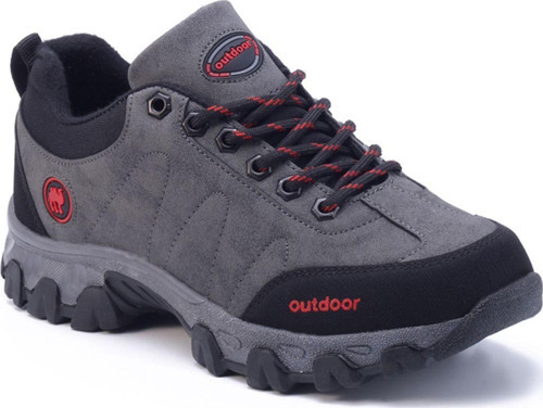 Füme Siyah Kışlık Dayanıklı Bağcıklı Unisex Outdoor Bot Ayakkabı 4054 46