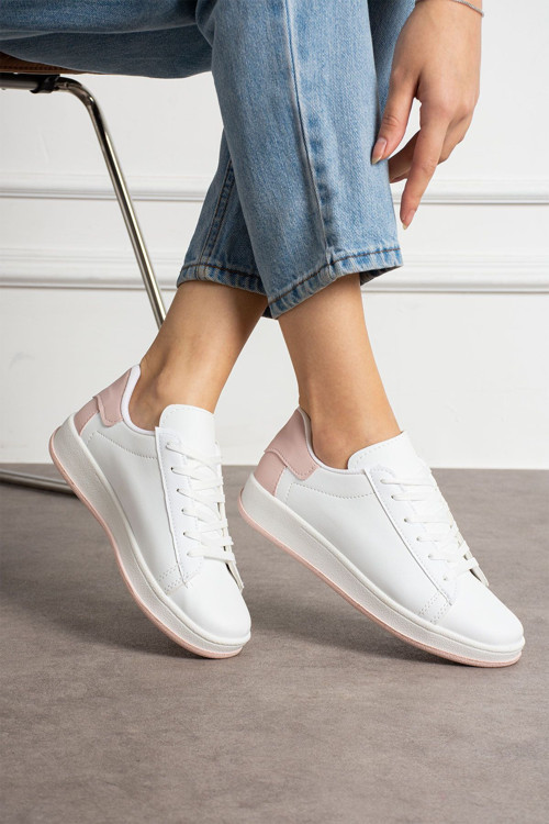 Beyaz Pudra Kadın Sneaker Aır22 38