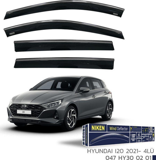 Hyundai İ20 Uyumlu Kromlu Cam Rüzgarlığı 2021- Niken Parça