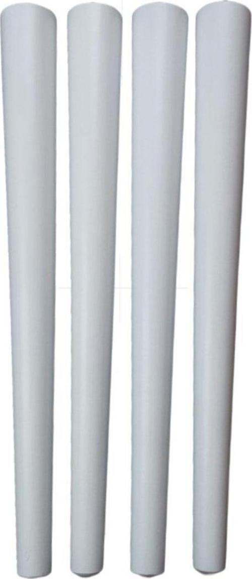 Gürgen Ahşap Beyaz Renk 42 Cm 4 Adet Sandalye Sehpa Ayağı Metrik-8 Vidalı