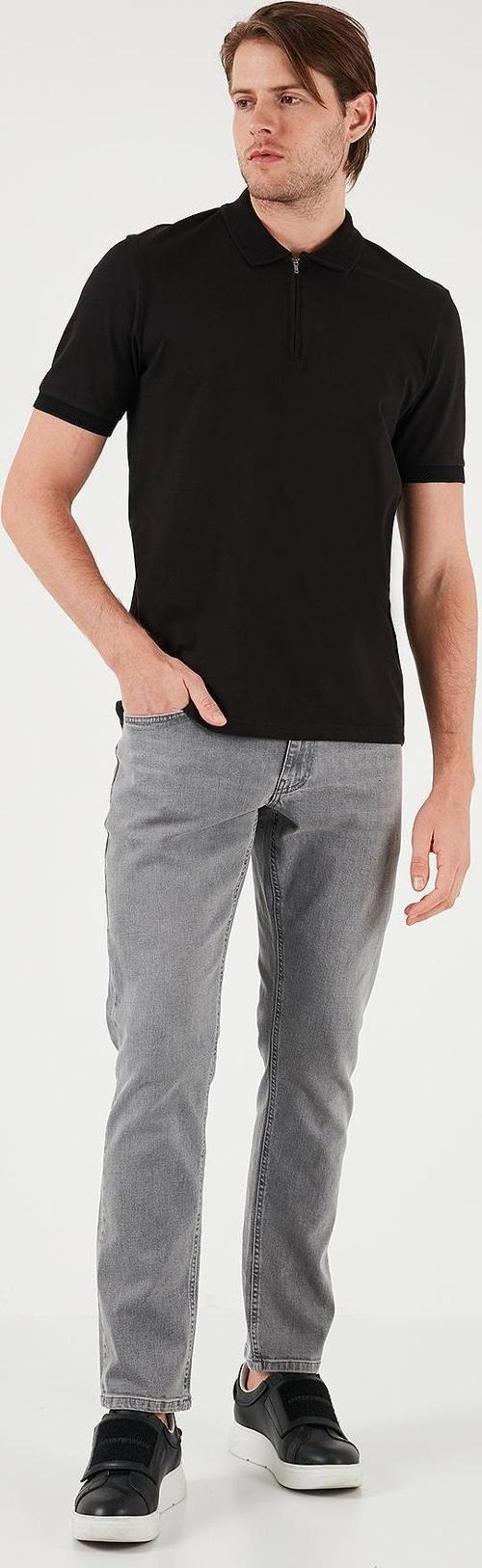 Pamuklu Regular Fit Normal Bel Boru Paça Jeans Erkek Kot Pantolon 2201S59PARMA GRİ
