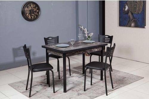 SMART MASA VE SMART SANDALYE TAKIMI, SİYAH 70x110